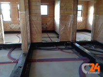 бетонная стяжка на деревянном полу