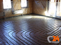 стяжка пола под теплый пол
