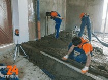 стяжка пола под маяк