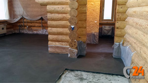 Стяжка в деревянном доме | превью