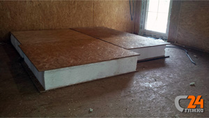 Полы из СИП панелей перед стяжкой