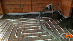 Полусухая стяжка для теплого пола