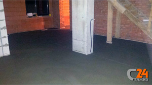 Цементно-песчаная стяжка по водяным полам