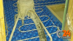 Водяной теплый пол, уложенный по подстилающему слою из полистиролбетона | превью