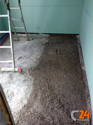 стяжка пола с пенополистиролом видео