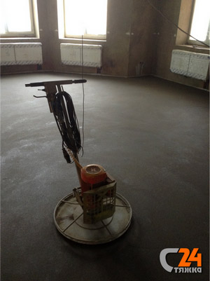 Полусухая стяжка пола после шлифовки | превью