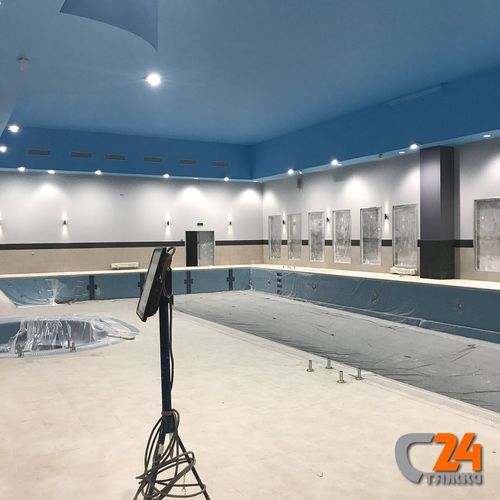 Стяжка пола в фитнес-центре