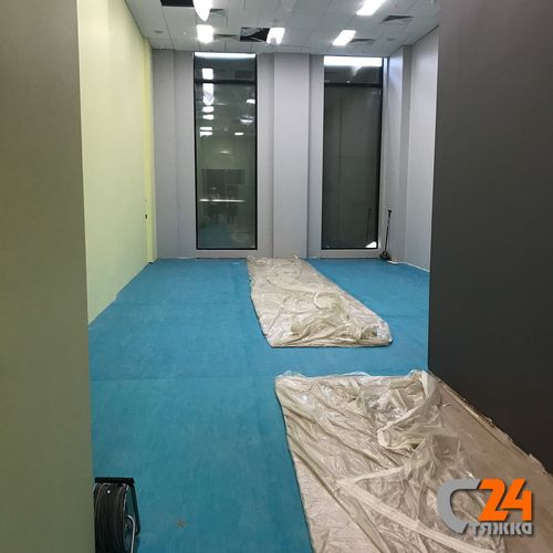 Стяжка пола в фитнес-центре