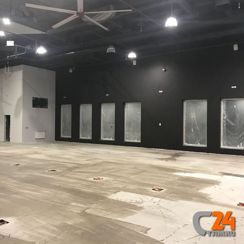 Стяжка пола в фитнес-центре