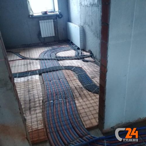 полусухая стяжка на теплый пол