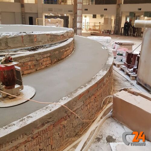 стяжка полусухая декоративной конструкции