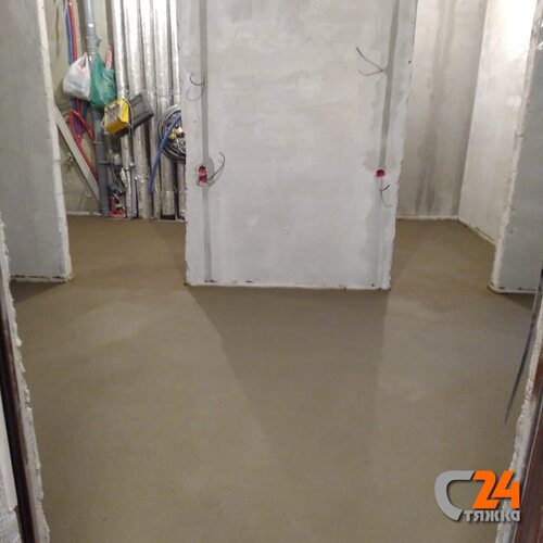 полусухая стяжка пола в квартире