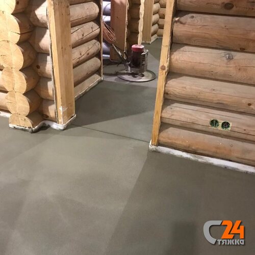 стяжка пола в бревенчатом доме