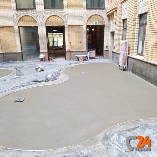 фигурная стяжка пола