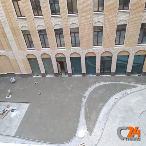 полусухая стяжка фигурная