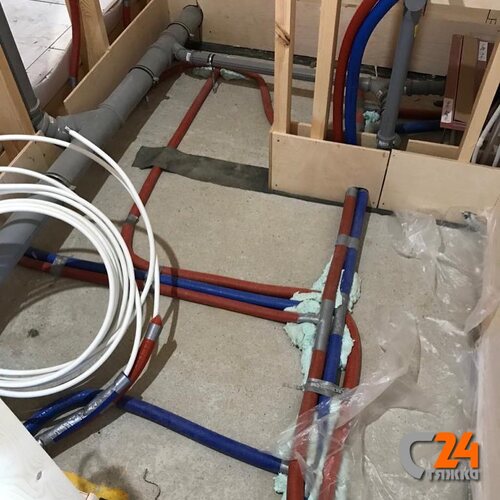 разводка канализации под стяжку пола