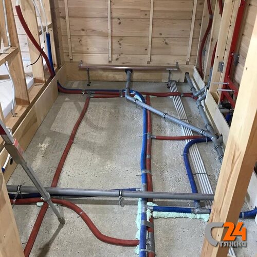 разводка водоснабжения под стяжку пола