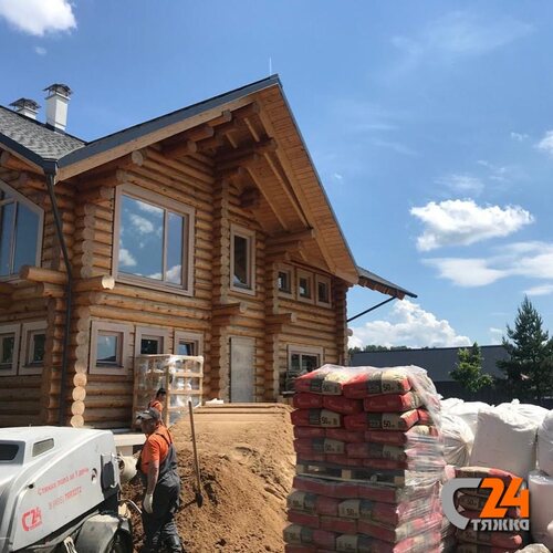 дом из оцилиндрованного бревна