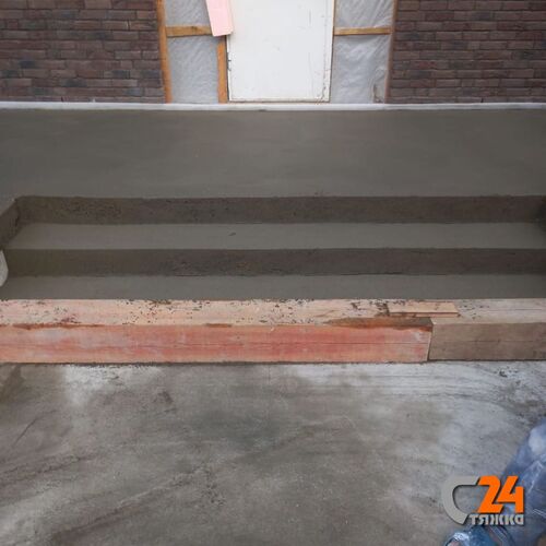 полусухая стяжка ступени