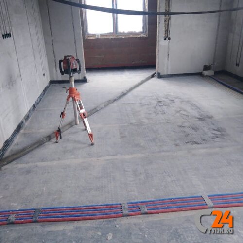 площадка для механизированной стяжки пола