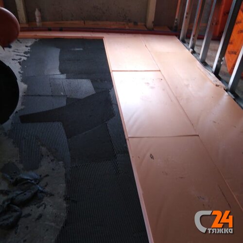 механизированная полусухая стяжка