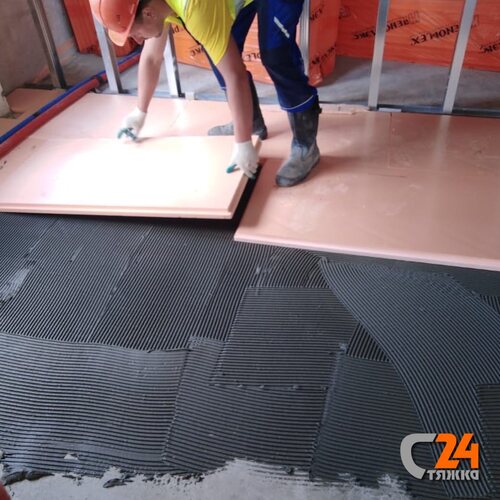 укладка экструдированный пенополистирол