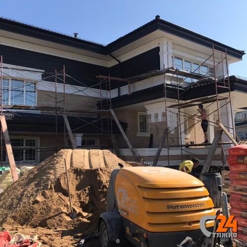 механизированная стяжка пола putzmeister 740