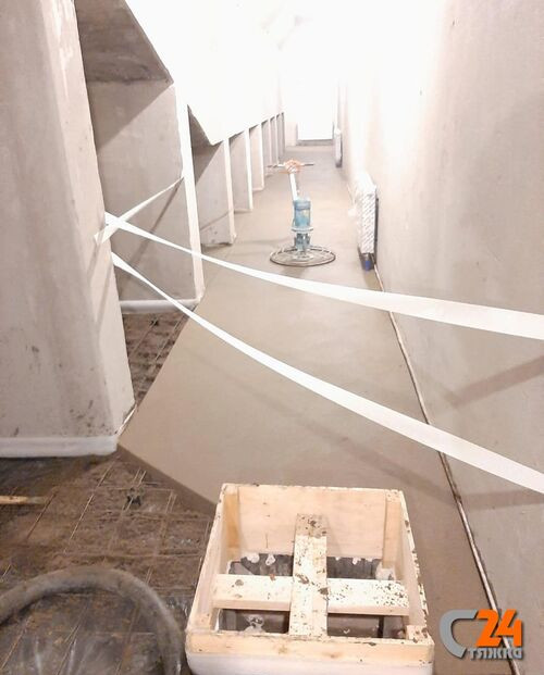 механизированная армированная стяжка пола