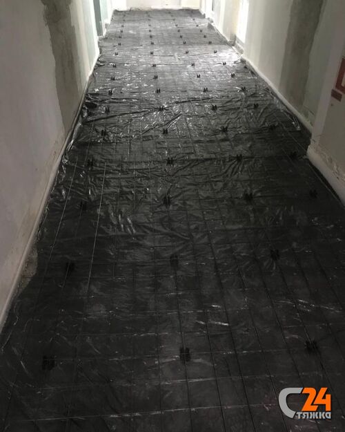 гидроизоляция и армирование стяжки