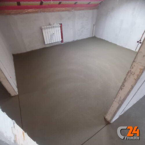 стяжка пола в коттедже