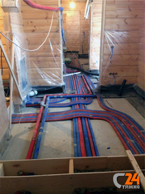 коммуникации под полом