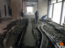 установка маяков под стяжку пола